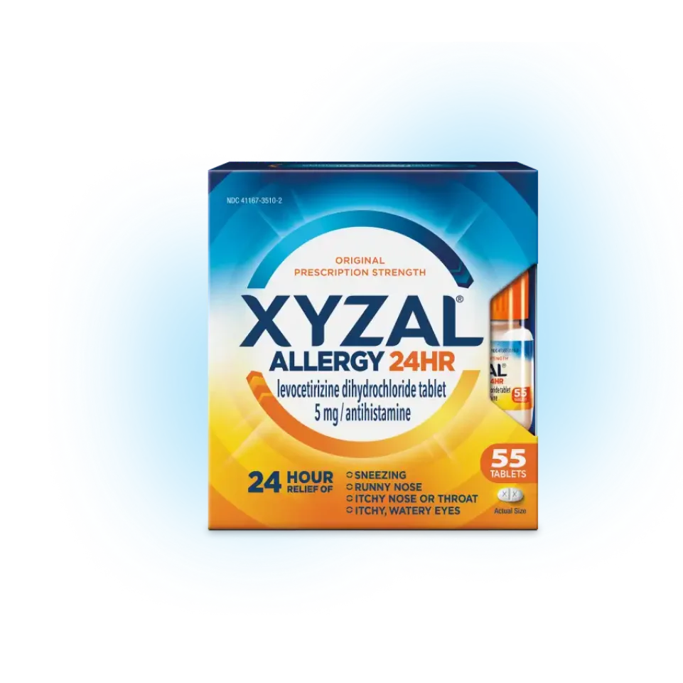 Xyzal Allergy 24HR front packshot.